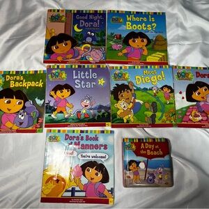 Lot 8 Vintage 2000s Dora The Explorer Go Diego Go Books Y2K Children’s Picture